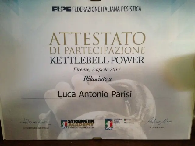 Certificazione kettlebell power